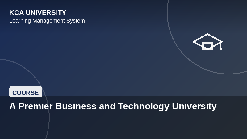 Building Sustainable Capacity for a PhD in Data Science at KCA University, Kenya